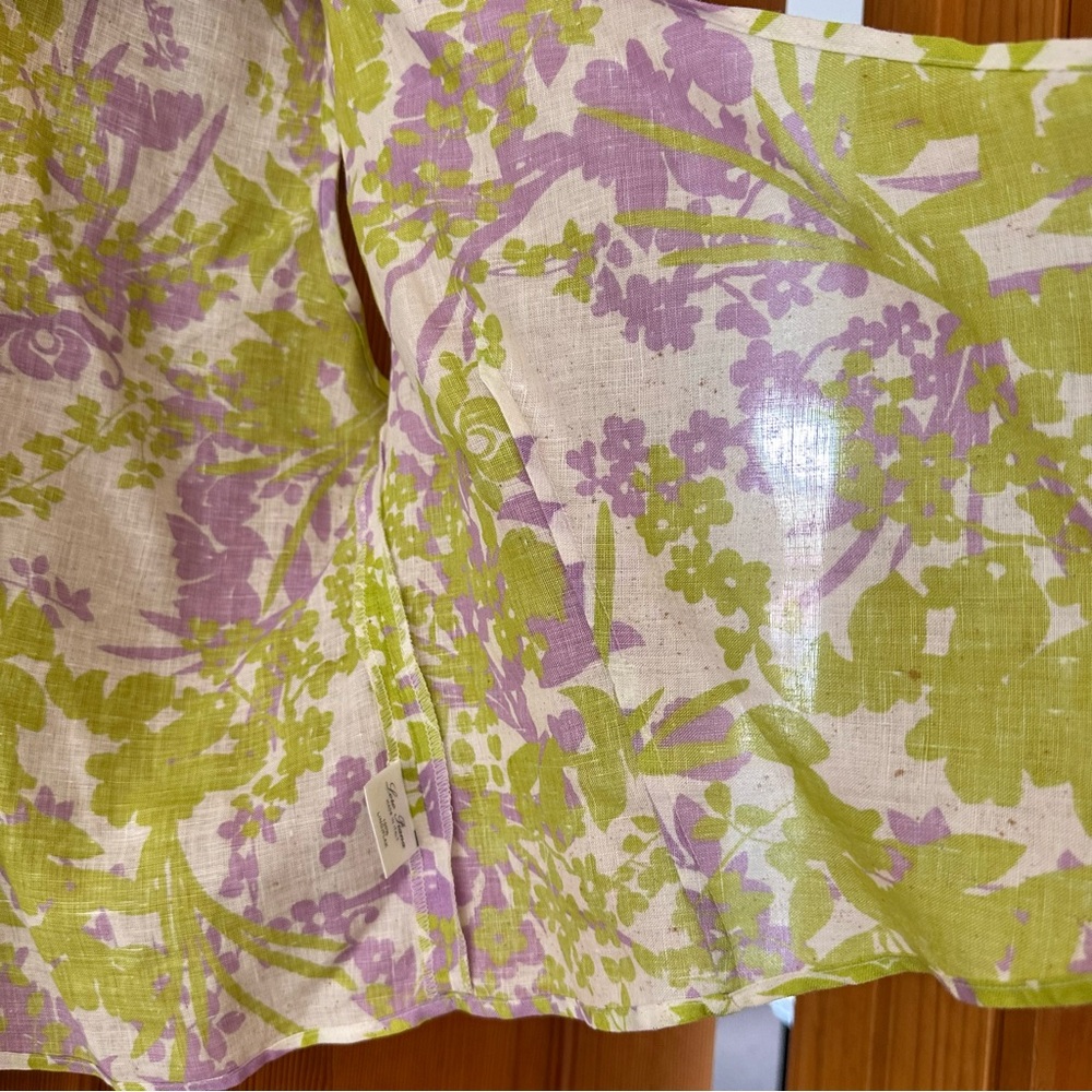 Loro Piana Purple and Green Linen Blouse - Picture 10 of 16